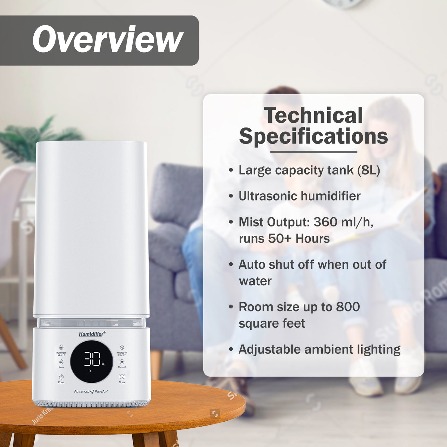 Natural Antioxidant H2 Humidifier