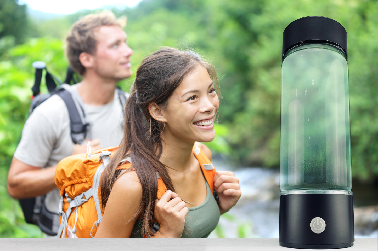 Hydrogen-Rich Water Bottle To-Go (Inhalation & Drinking)